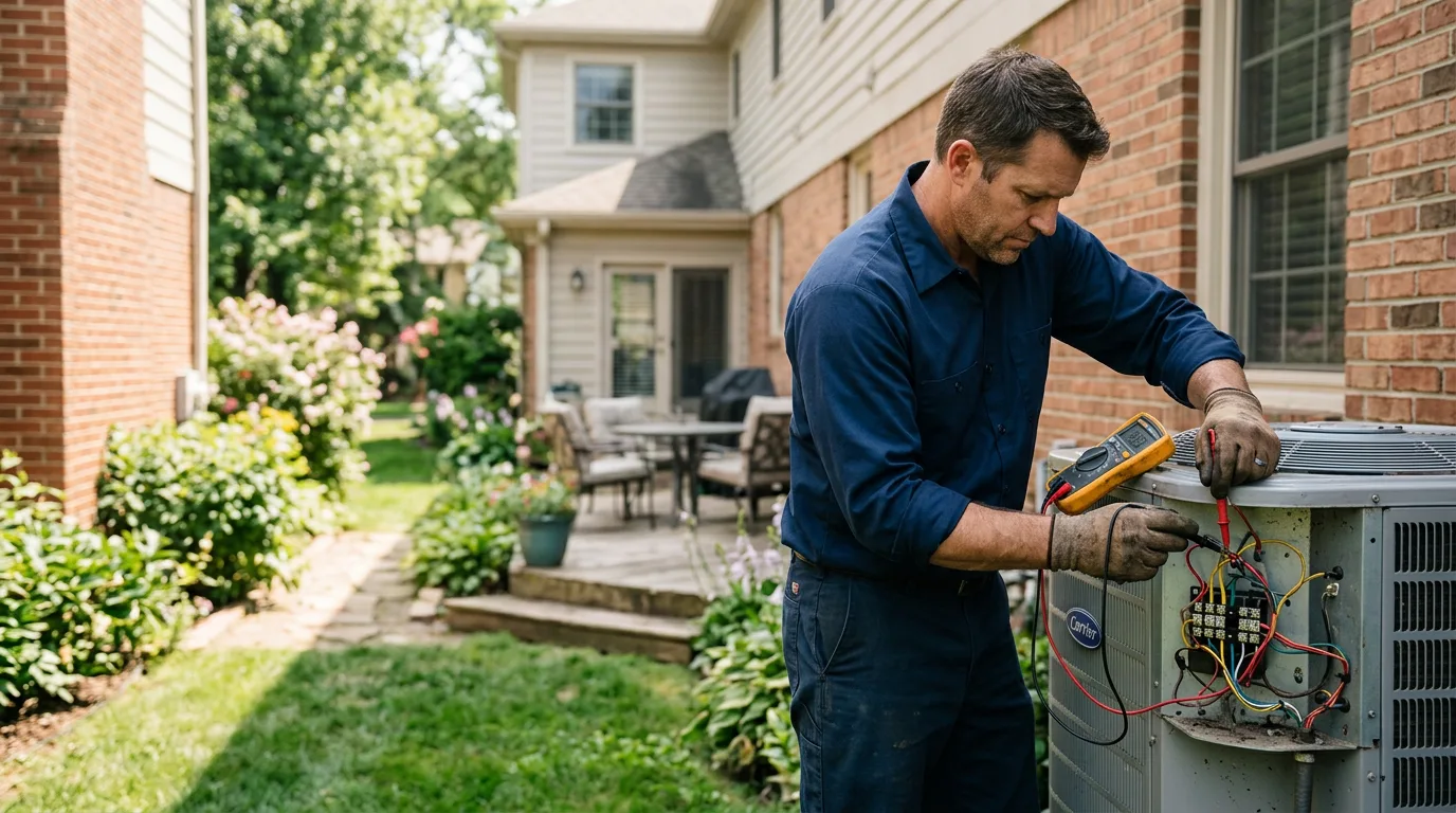 HVAC technician working near Harveys Lake, PA